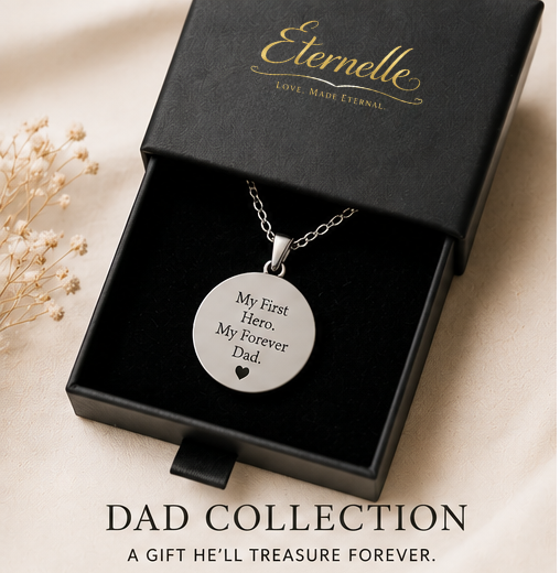 Custom Message Necklace for Dad | Personalised Father's Day Gift