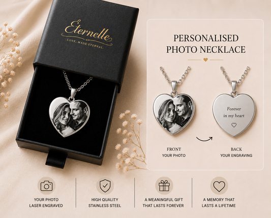 Personalised Heart Photo Pendant Necklace – A Timeless Tribute
