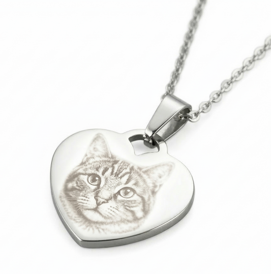 Personalised Heart Pet Photo Necklace