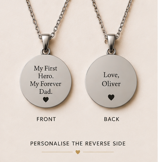 Custom Message Necklace for Dad | Personalised Father's Day Gift