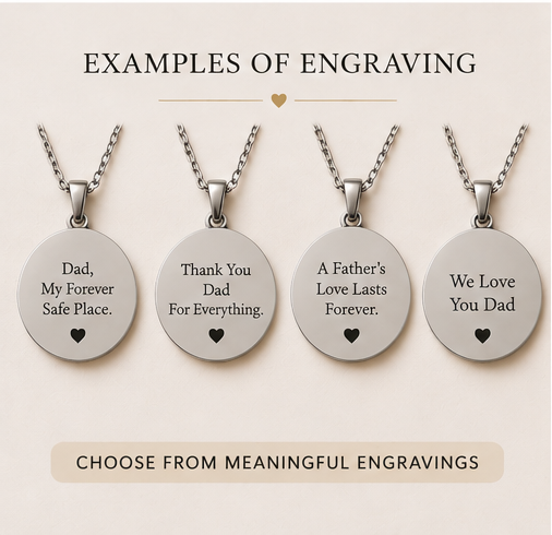 Custom Message Necklace for Dad | Personalised Father's Day Gift