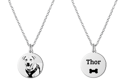 Personalised Pet Photo Necklace - Laser Engraved Keepsake