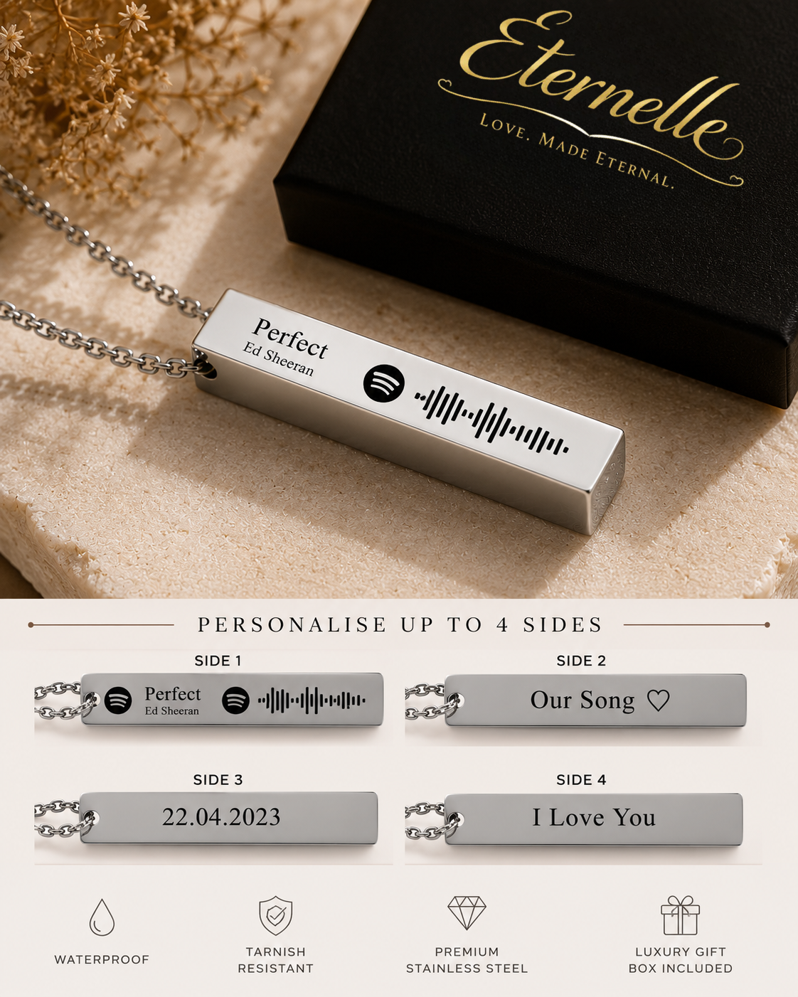 Spotify Code Necklace